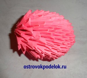 "Фламинго" в технике модульное оригами