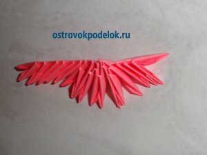 "Фламинго" в технике модульное оригами