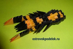 "Паук" в технике модульное оригами