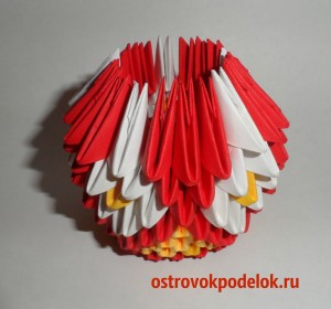 Ваза в технике модульное оригами