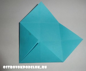 Картина в технике оригами «Влюбленные сердца»