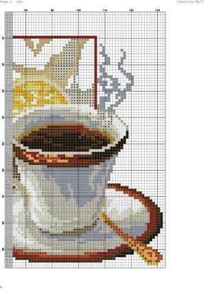 Схемы чай - кофе для вышивки крестом