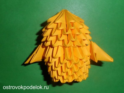 " Цыпленок в скорлупе" модульное оригами