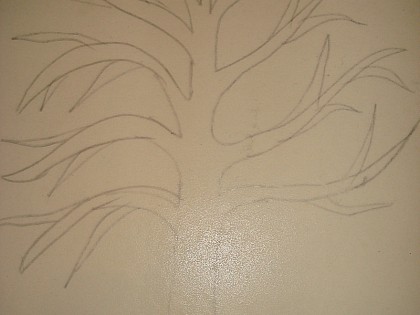 Картина из линолеума "Совы на дереве" своими руками