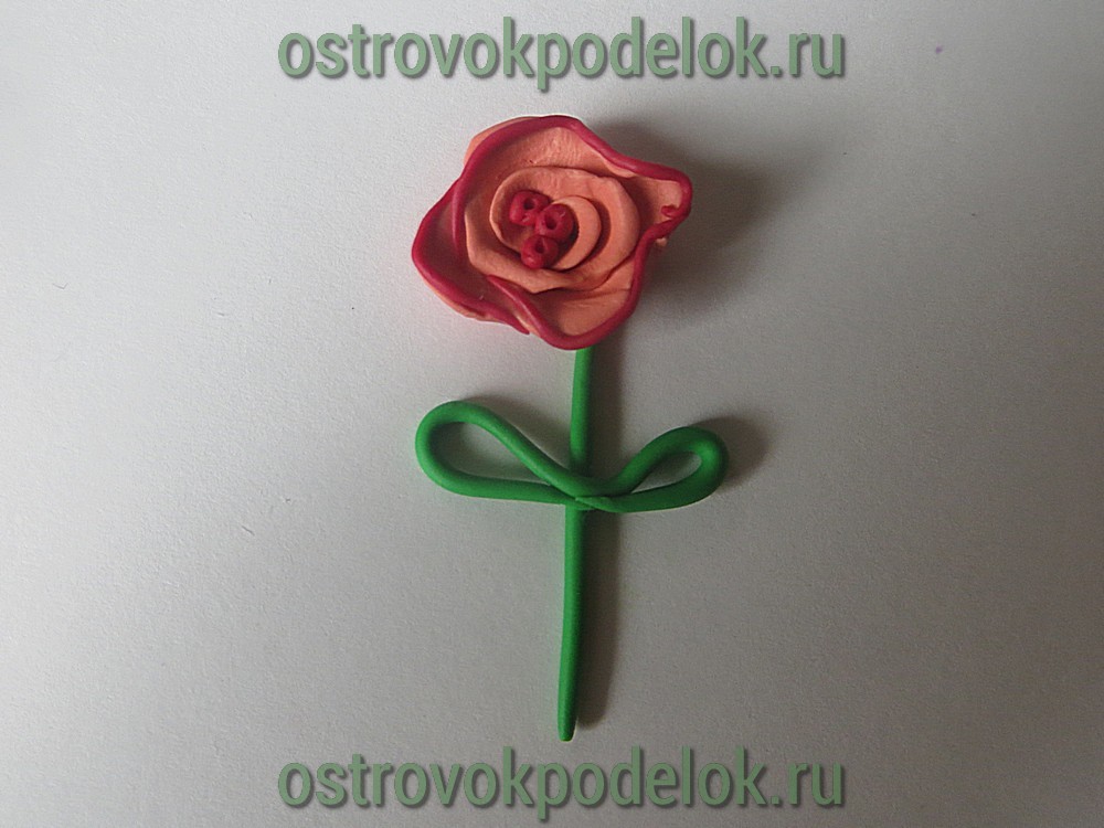 Розочка из пластилина своими руками Розочка из пластилина своими руками